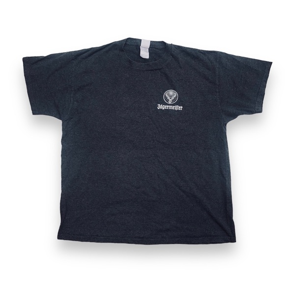 Vintage 90s Jäegermeister Logo Shot Drinker Promo T Shirt XL - Picture 1 of 5